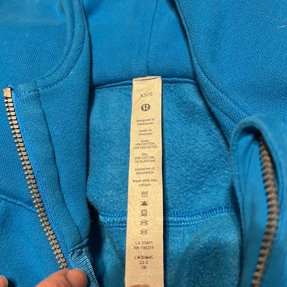 lululemon oversized half zip hoodie dark turquoise - Picture 3 of 3
